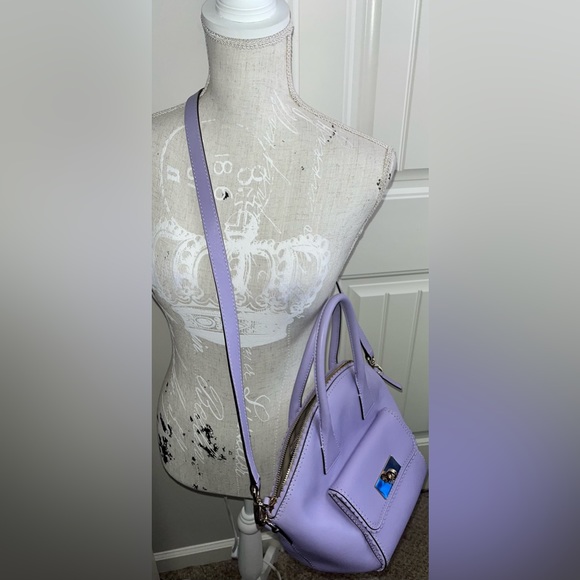 Kate Spade Palm Springs Maggie Lavender Scalloped Leather Medium Satchel - Picture 13 of 16